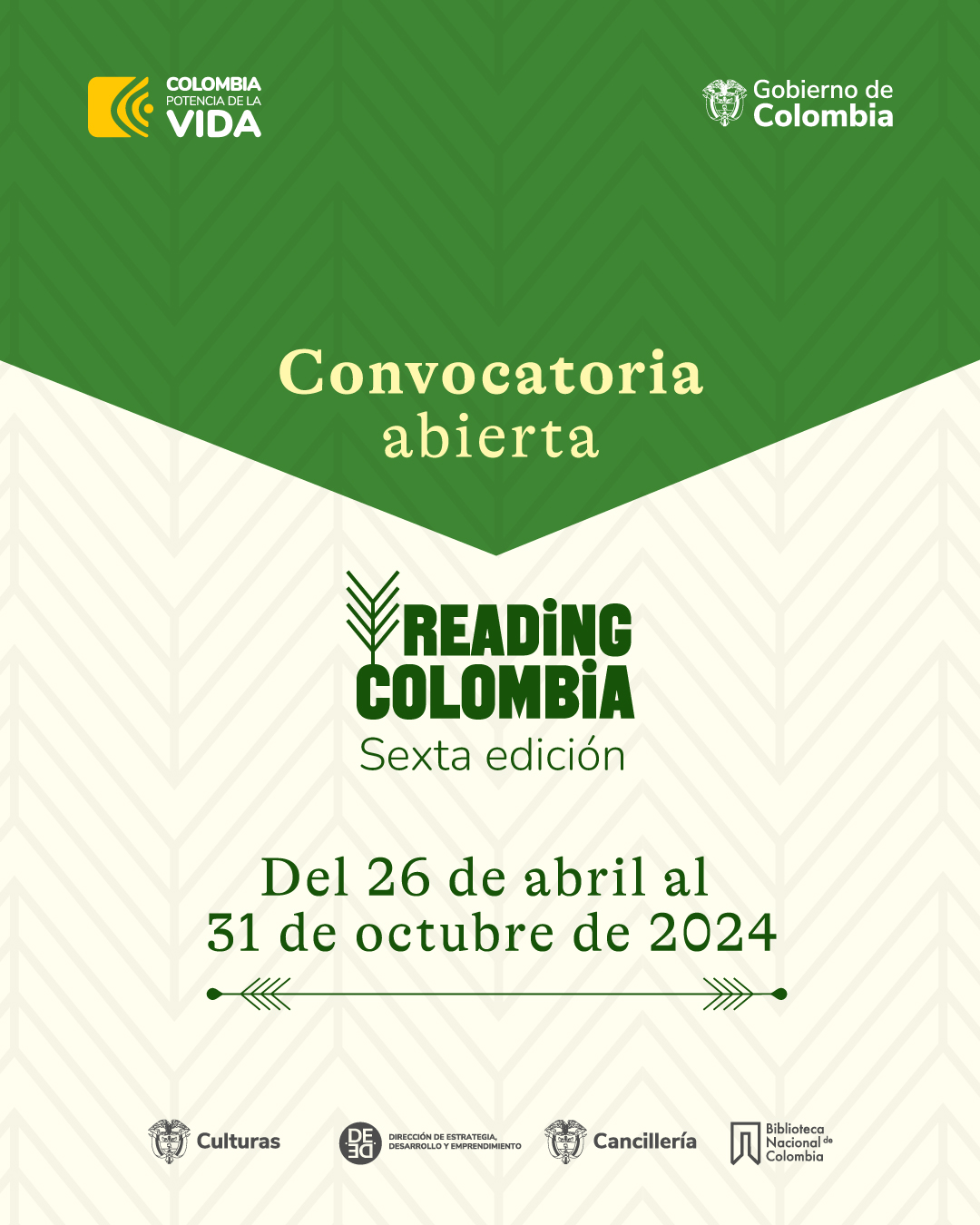 Imagen de la convocatoria: Reading Colombia 2024